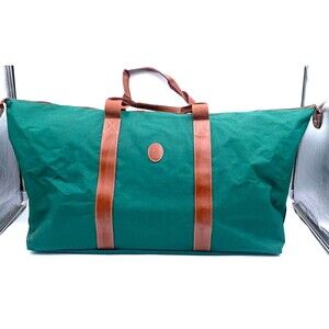 Ralph Lauren Polo Fragrance Classic Green Canvas Double Handle DuffleBag 22x15x9